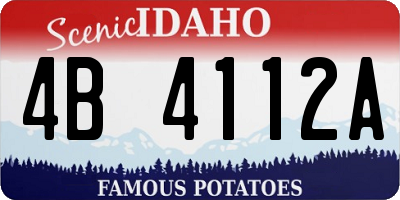 ID license plate 4B4112A