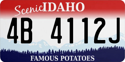 ID license plate 4B4112J