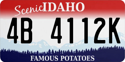 ID license plate 4B4112K