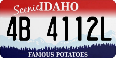 ID license plate 4B4112L