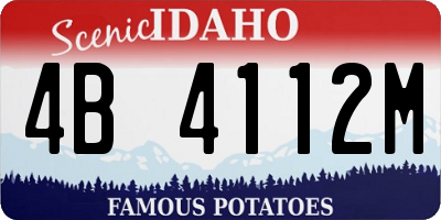 ID license plate 4B4112M