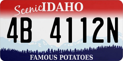 ID license plate 4B4112N