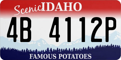 ID license plate 4B4112P