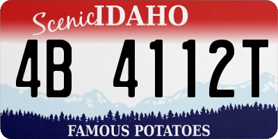 ID license plate 4B4112T