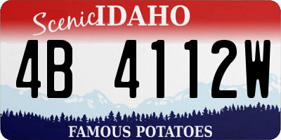 ID license plate 4B4112W