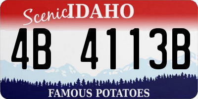 ID license plate 4B4113B