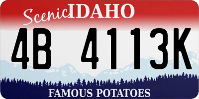 ID license plate 4B4113K