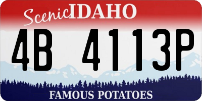 ID license plate 4B4113P