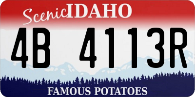 ID license plate 4B4113R