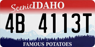 ID license plate 4B4113T