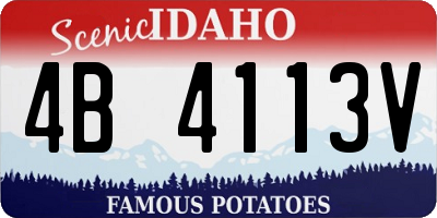 ID license plate 4B4113V
