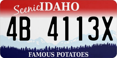 ID license plate 4B4113X