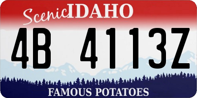 ID license plate 4B4113Z
