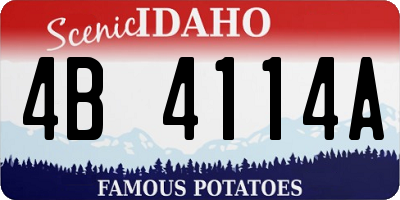 ID license plate 4B4114A