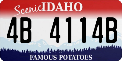 ID license plate 4B4114B
