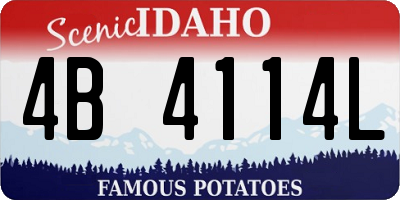 ID license plate 4B4114L