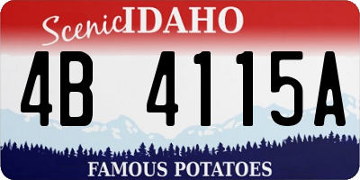 ID license plate 4B4115A
