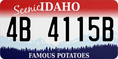 ID license plate 4B4115B