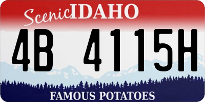 ID license plate 4B4115H