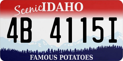 ID license plate 4B4115I