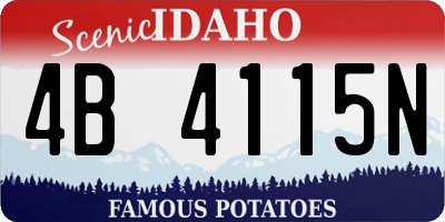 ID license plate 4B4115N