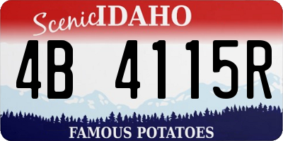 ID license plate 4B4115R