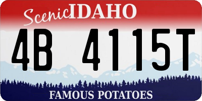 ID license plate 4B4115T