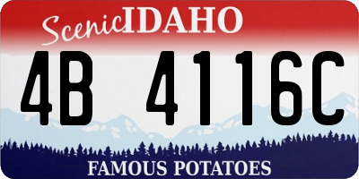 ID license plate 4B4116C