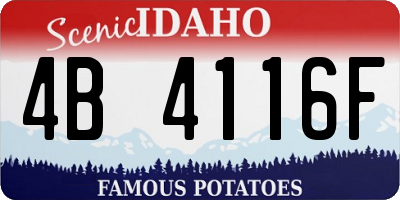 ID license plate 4B4116F