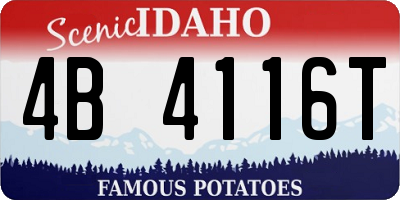 ID license plate 4B4116T