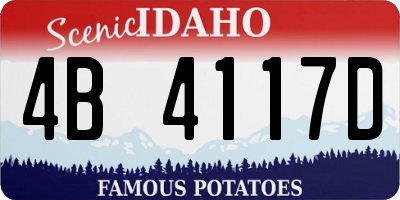 ID license plate 4B4117D