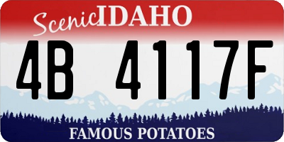 ID license plate 4B4117F