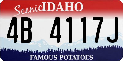 ID license plate 4B4117J