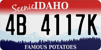 ID license plate 4B4117K