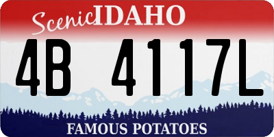 ID license plate 4B4117L