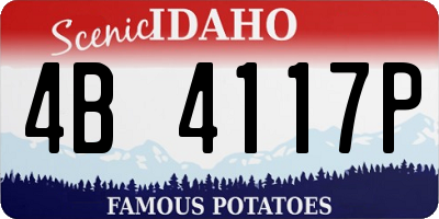 ID license plate 4B4117P