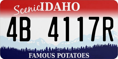 ID license plate 4B4117R
