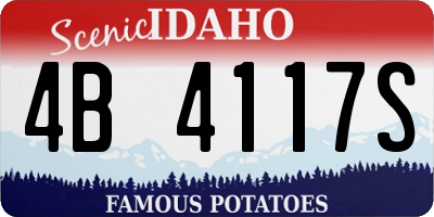 ID license plate 4B4117S