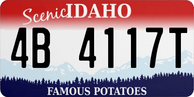 ID license plate 4B4117T