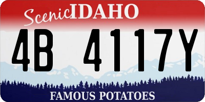 ID license plate 4B4117Y