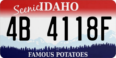 ID license plate 4B4118F