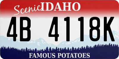 ID license plate 4B4118K