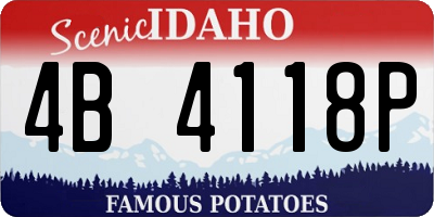ID license plate 4B4118P