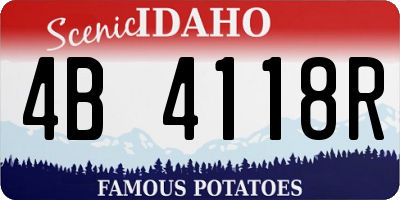 ID license plate 4B4118R