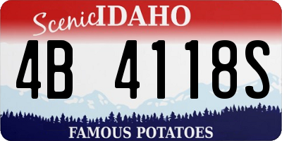 ID license plate 4B4118S