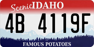 ID license plate 4B4119F