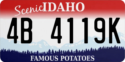 ID license plate 4B4119K