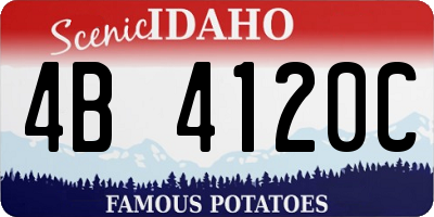ID license plate 4B4120C