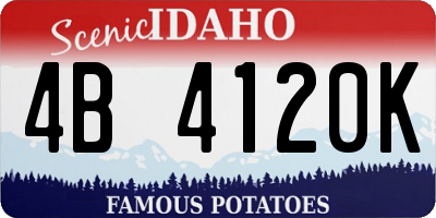 ID license plate 4B4120K