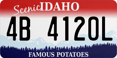 ID license plate 4B4120L